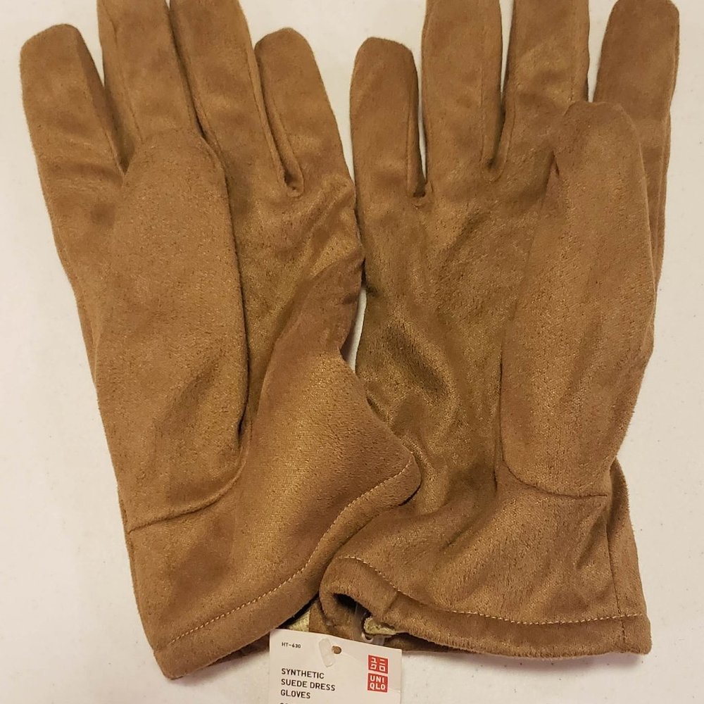 uniqlo men suede gloves M/L